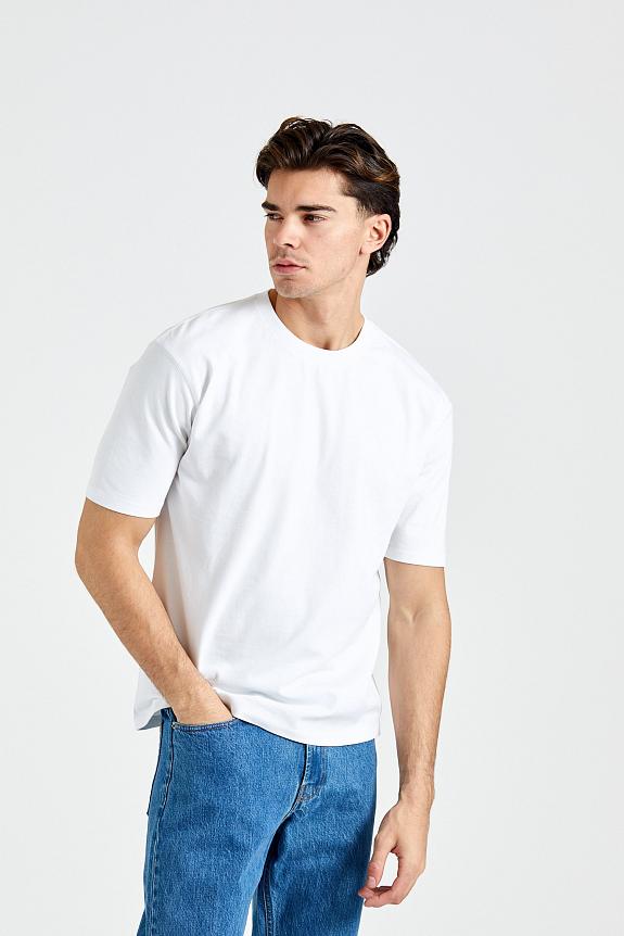 Drakes Hiking Tee Solid White-3